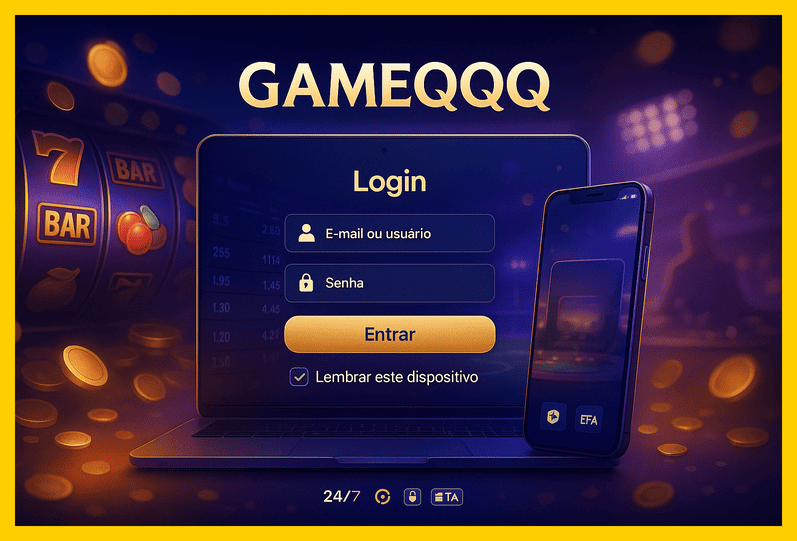 Criar uma nova Conta no plataforma GAMEQQQ